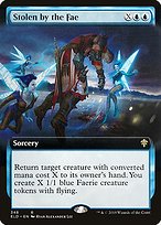 Stolen by the Fae (ELD-348) - rare: (Extended Art) - Foil