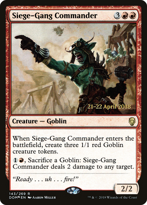 Siege-Gang Commander (PRE-143S) - rare - Foil