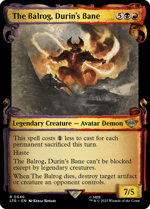 The Balrog, Durin's Bane (LTR-646) - rare: (Showcase) - Foil