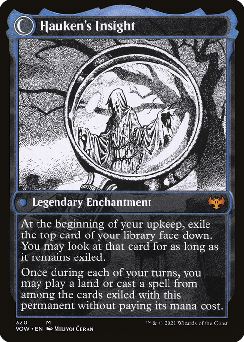 Jacob Hauken, Inspector // Hauken's Insight (VOW-320) - mythic: (Showcase, Double Faced Transform) - Foil