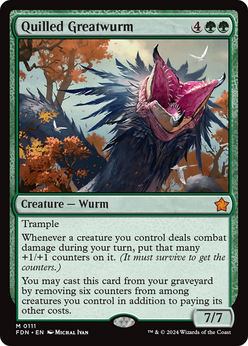 Quilled Greatwurm (FDN-111) - mythic