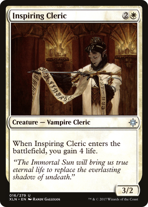 Inspiring Cleric (XLN-016) - uncommon - Foil