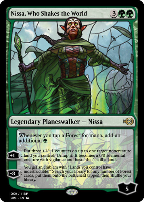 Nissa, Who Shakes the World (PRM-77995) - rare - Foil