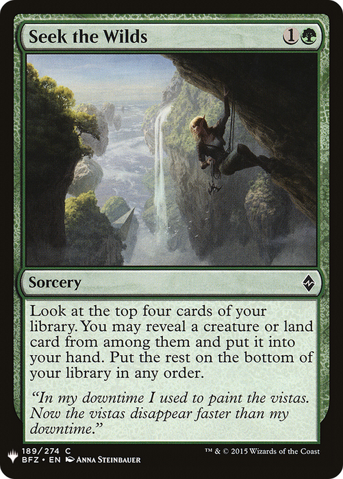 Seek the Wilds (LIST-BFZ-189) - common
