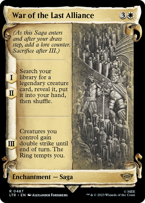 War of the Last Alliance (LTR-487) - rare: (Showcase) - Foil
