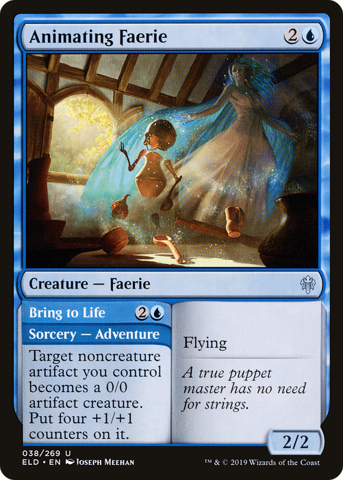 Animating Faerie // Bring to Life (ELD-038) - uncommon - Foil