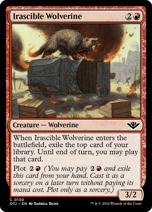 Irascible Wolverine (OTJ-130) - common - Foil