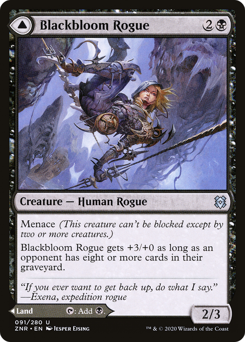 Blackbloom Rogue // Blackbloom Bog (ZNR-091) - uncommon