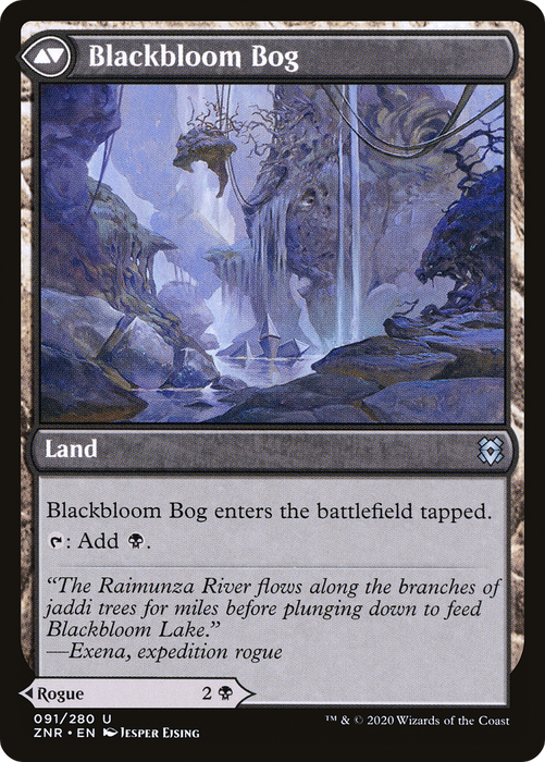 Blackbloom Rogue // Blackbloom Bog (ZNR-091) - uncommon - Foil