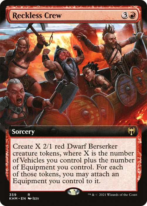 Reckless Crew (KHM-359) - rare: (Extended Art) - Foil