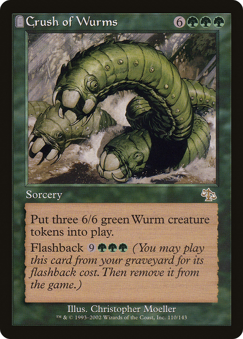 Crush of Wurms (JUD-110) - rare: (tombstone) - Foil