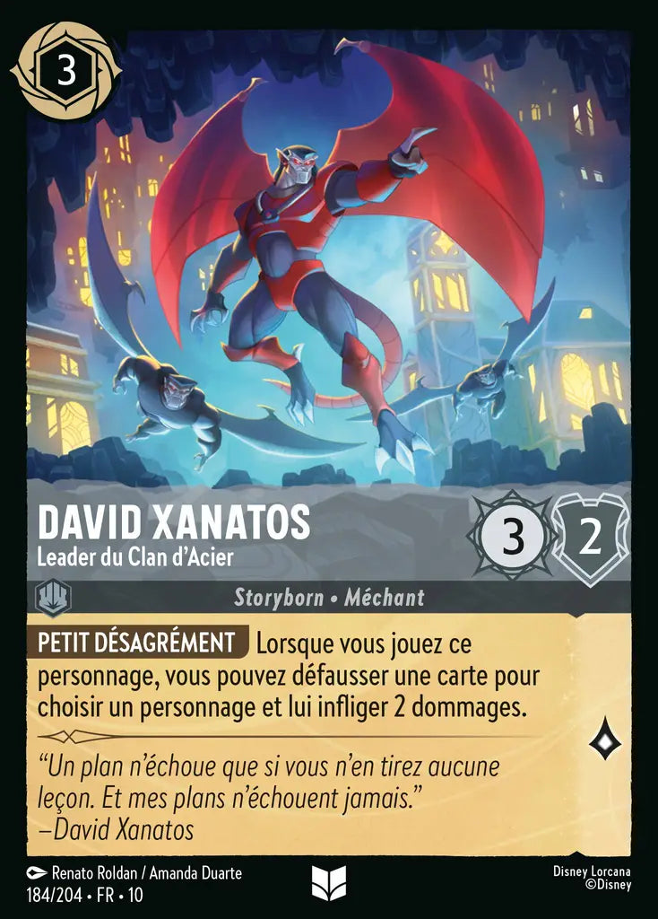 David Xanatos - Leader du Clan d'Acier (184/204) - LDLP - Inhabituelle - Cold Foil