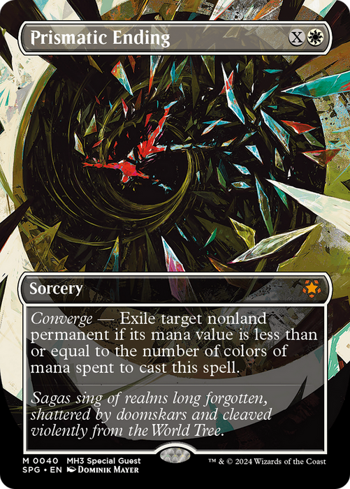 Prismatic Ending (SPG-040) - mythic (Borderless) - Foil