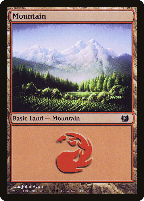 Mountain (8ED-343★) - common - Foil