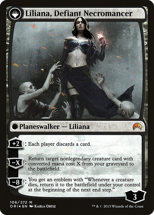Liliana, Heretical Healer // Liliana, Defiant Necromancer (PRE-106S) - mythic: (originpwdfc) - Foil