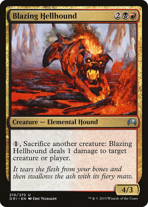 Blazing Hellhound (ORI-210) - uncommon - Foil