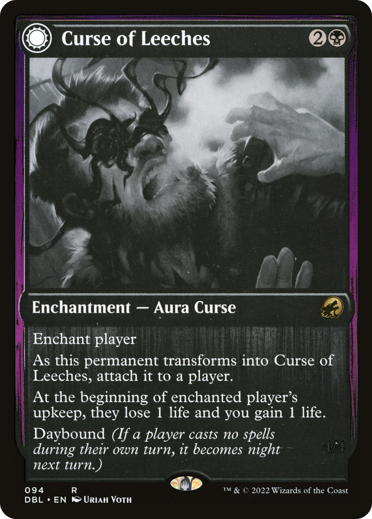 Curse of Leeches // Leeching Lurker (DBL-094) - rare: (Double Faced Transform) - Foil