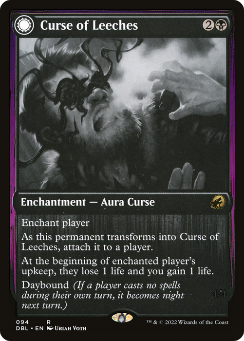 Curse of Leeches // Leeching Lurker (DBL-094) - rare: (Double Faced Transform) - Foil