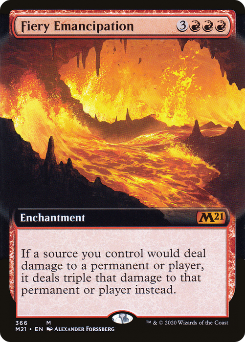 Fiery Emancipation (M21-366) - mythic: (Extended Art) - Foil