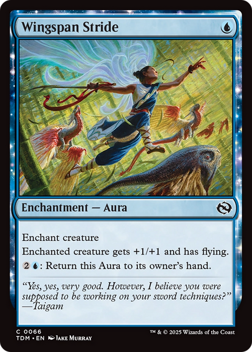Wingspan Stride (TDM-066) - common: (enchantment) - Foil