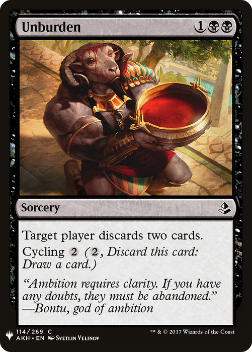 Unburden (LIST-AKH-114) - common