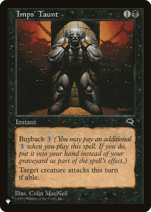 Imps' Taunt (LIST-TMP-138) - uncommon