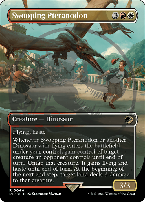 Swooping Pteranodon (REX-044) - rare (Borderless) - Foil