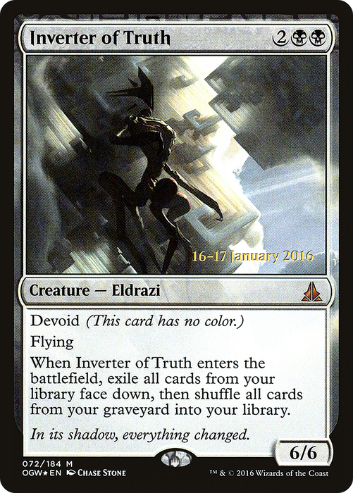 Inverter of Truth (PRE-72S) - mythic: (devoid) - Foil