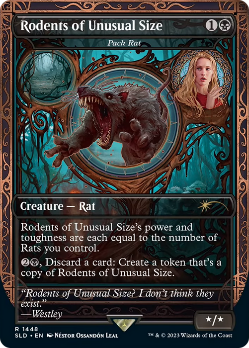 Pack Rat (SLD-1448) - rare / Rodents of Unusual Size (Borderless) - Foil