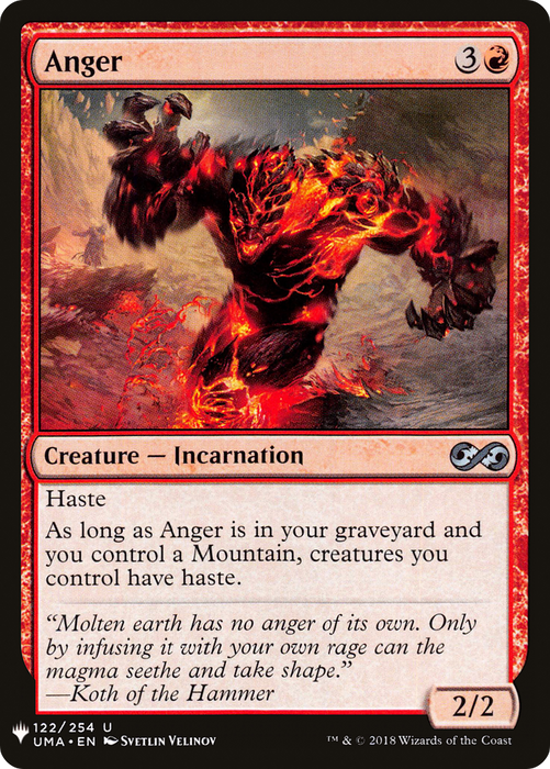Anger (LIST-UMA-122) - uncommon