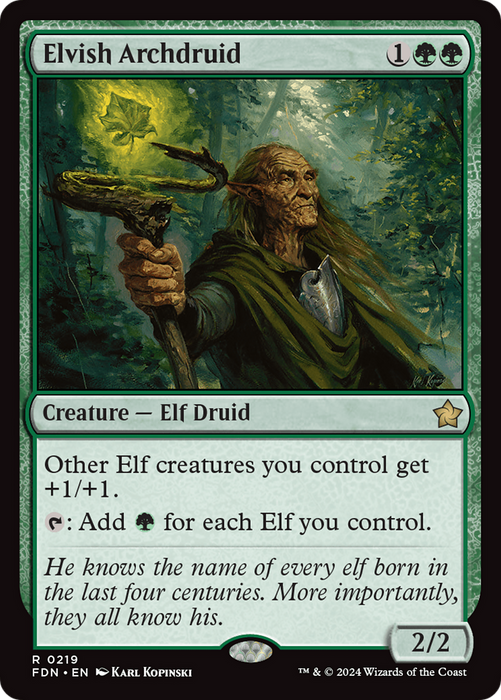 Elvish Archdruid (FDN-219) - rare - Foil