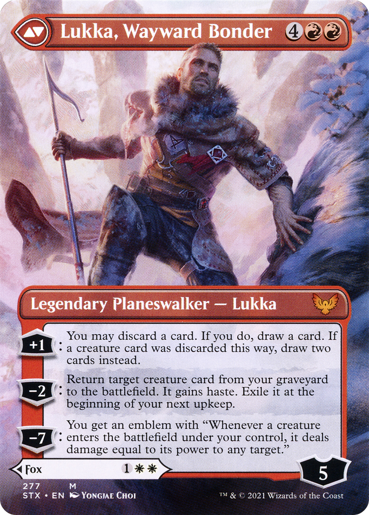 Mila, Crafty Companion // Lukka, Wayward Bonder (STX-277) - mythic (Borderless)