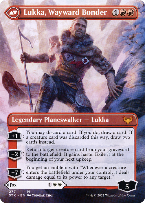 Mila, Crafty Companion // Lukka, Wayward Bonder (STX-277) - mythic (Borderless)