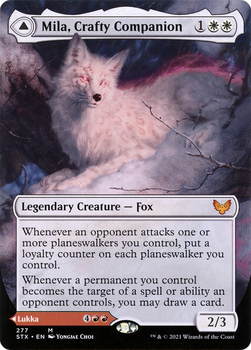 Mila, Crafty Companion // Lukka, Wayward Bonder (STX-277) - mythic (Borderless) - Foil
