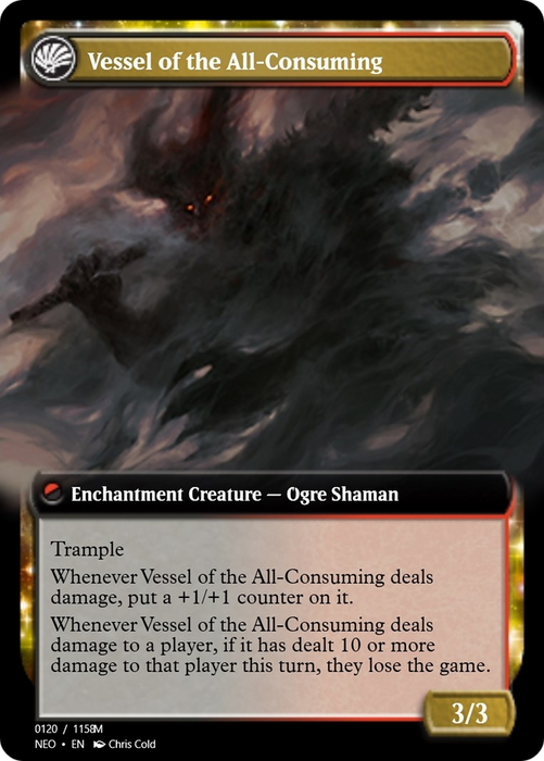 Hidetsugu Consumes All // Vessel of the All-Consuming (PRM-98105) - mythic: (enchantment) - Foil