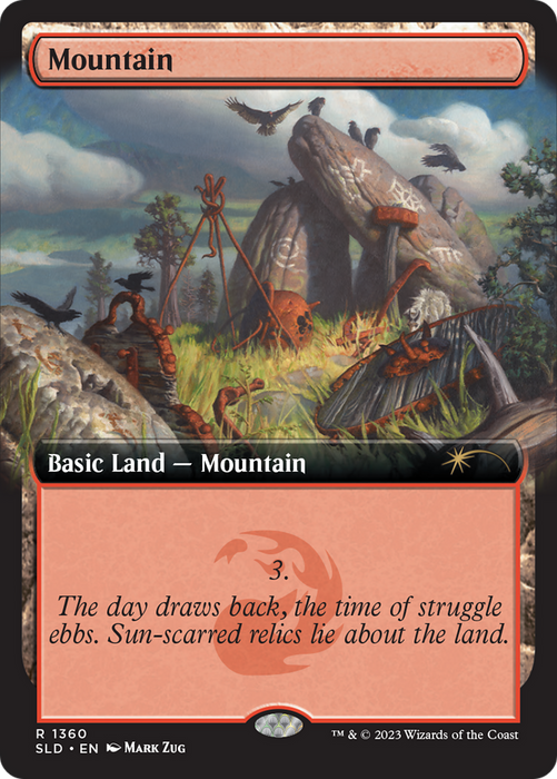 Mountain (SLD-1360) - rare: (Extended Art) - Foil