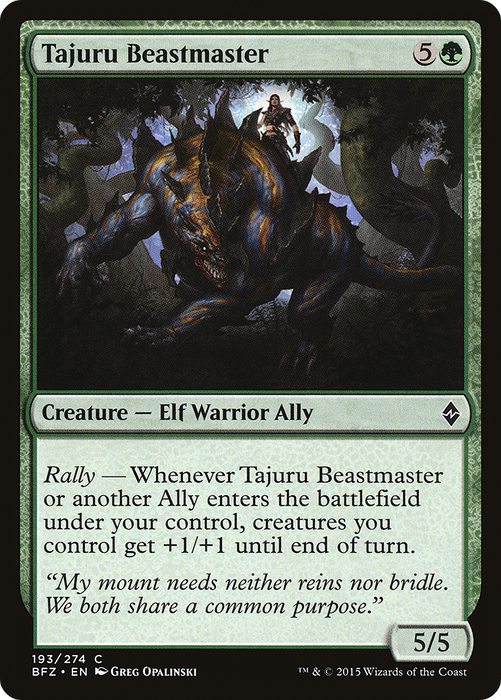 Tajuru Beastmaster (BFZ-193) - common - Foil