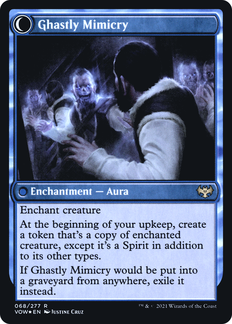 Mirrorhall Mimic // Ghastly Mimicry (PRE-68S) - rare: (Double Faced Transform) - Foil
