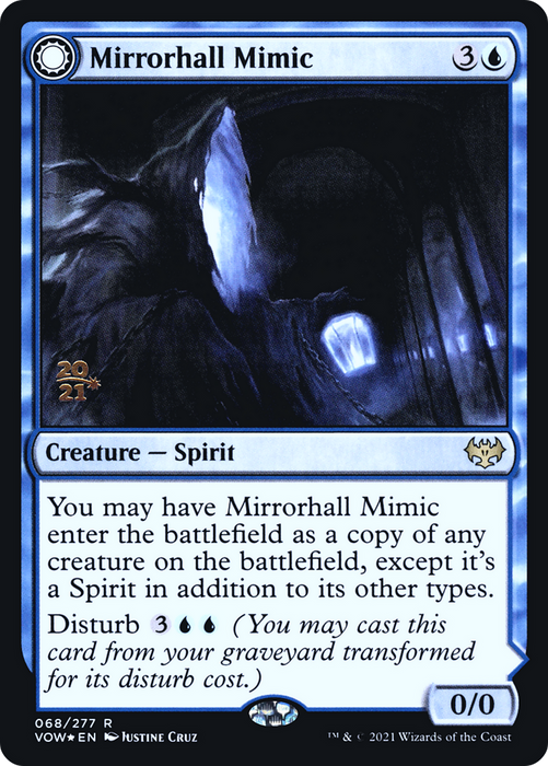 Mirrorhall Mimic // Ghastly Mimicry (PRE-68S) - rare: (Double Faced Transform) - Foil