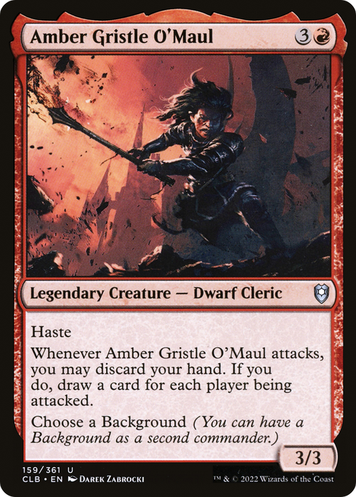Amber Gristle O'Maul (CLB-159) - uncommon - Foil