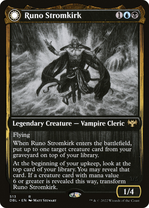 Runo Stromkirk // Krothuss, Lord of the Deep (DBL-513) - rare: (Double Faced Transform)