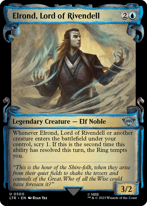 Elrond, Lord of Rivendell (LTR-500) - uncommon: (Showcase) - Foil