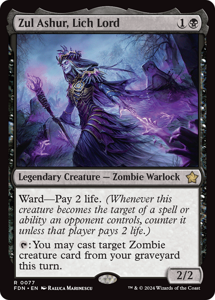 Zul Ashur, Lich Lord (FDN-077) - rare