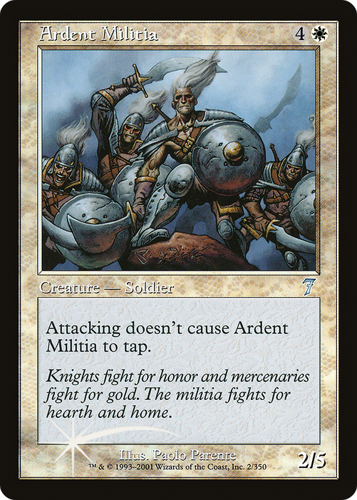 Ardent Militia (7ED-02★) - uncommon - Foil