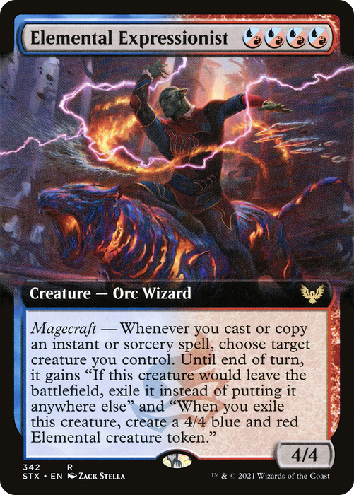 Elemental Expressionist (STX-342) - rare: (Extended Art) - Foil
