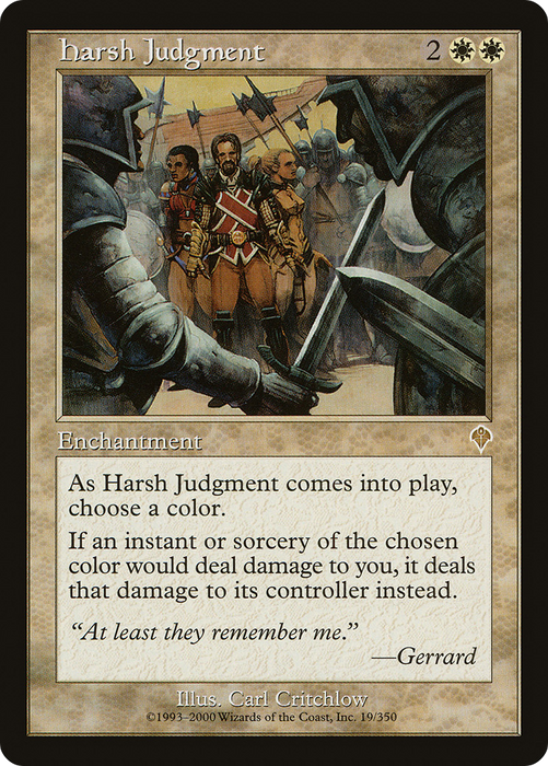 Harsh Judgment (INV-019) - rare - Foil