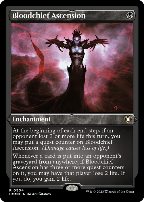 Bloodchief Ascension (CMM-504) - rare - Etched Foil
