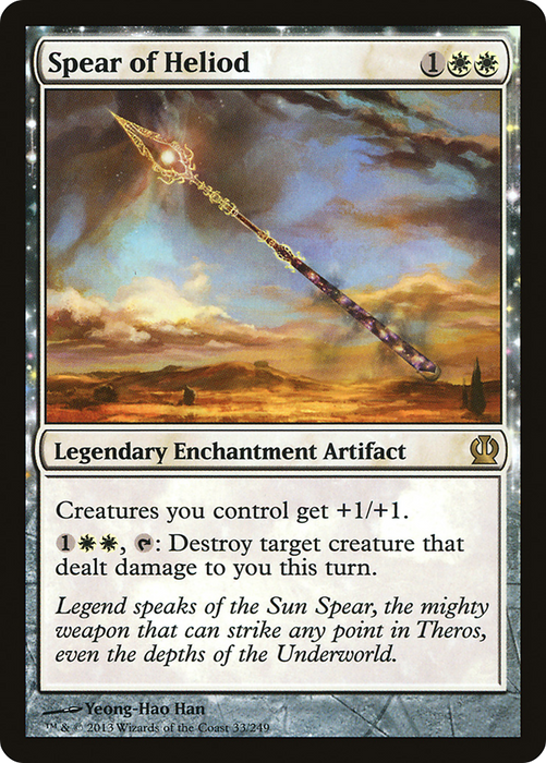 Spear of Heliod (THS-033) - rare: (enchantment)