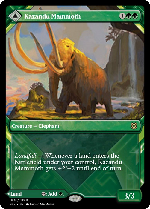 Kazandu Mammoth // Kazandu Valley (PRM-83846) - rare - Foil