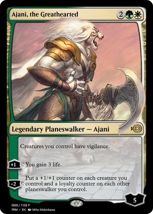 Ajani, the Greathearted (PRM-72295) - rare